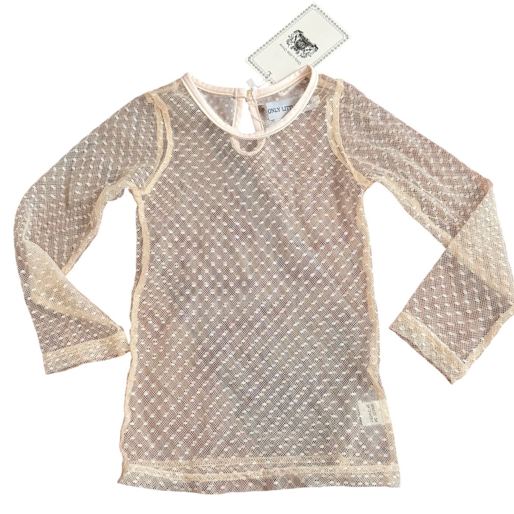 NWT Only Little Once Girls 2 Yr Girls' Ivory Sheer Long Sleeve Layering Top Boho